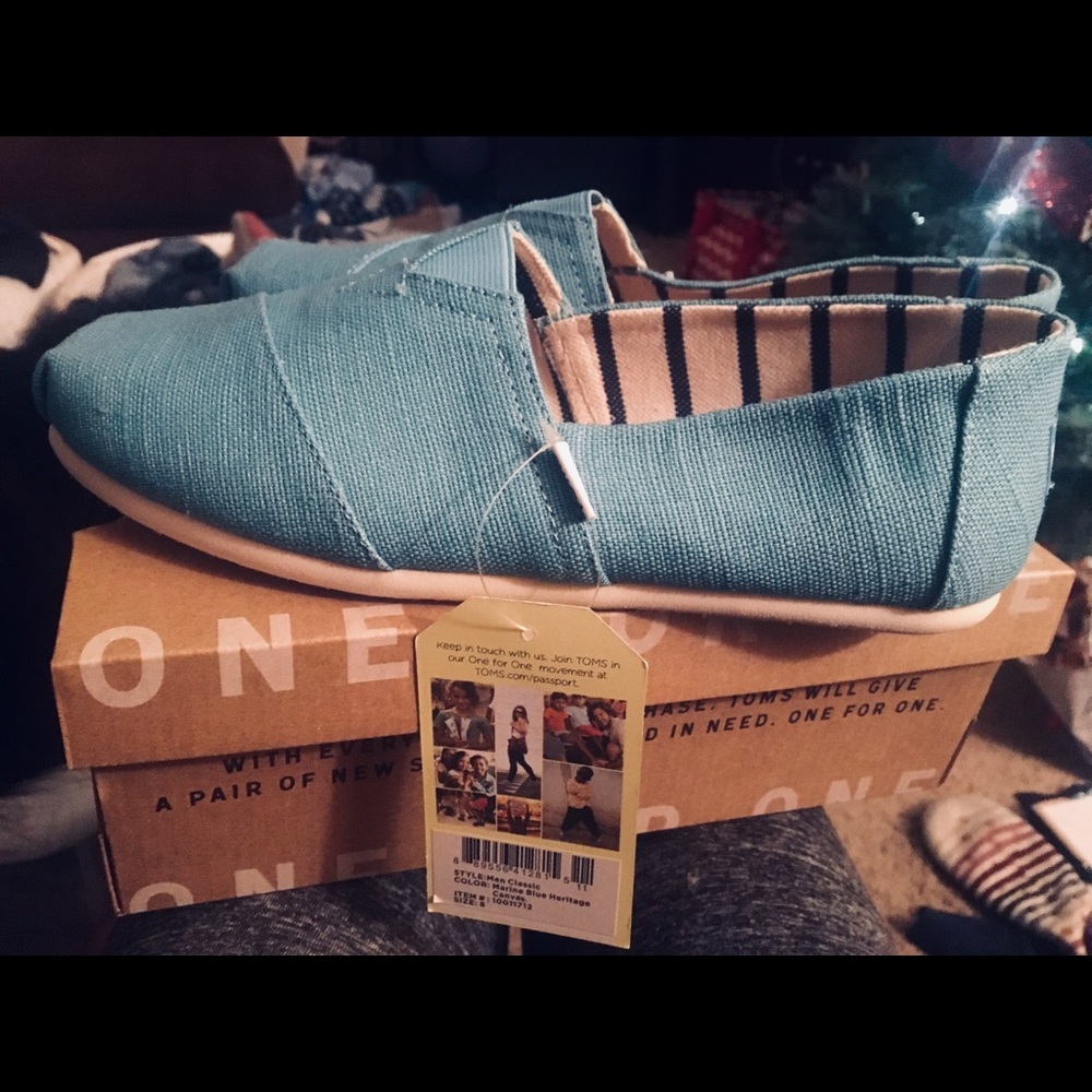 💙TOMS Marine Blue Heritage Canvas Men's Sz 8💙